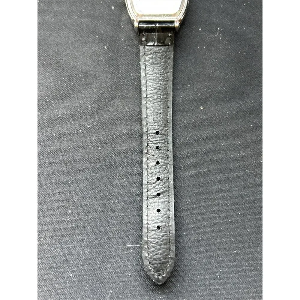 Silver Tone Black Band Women’s Quartz Watch